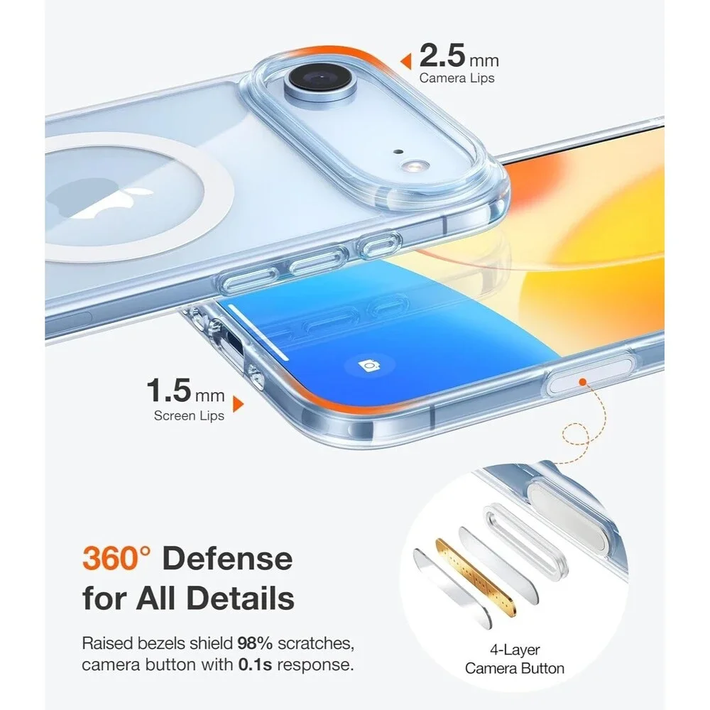 TORRAS Stronger Magnetic Clear for iPhone 17 Air Case, Anti Yellowing, Magsafe